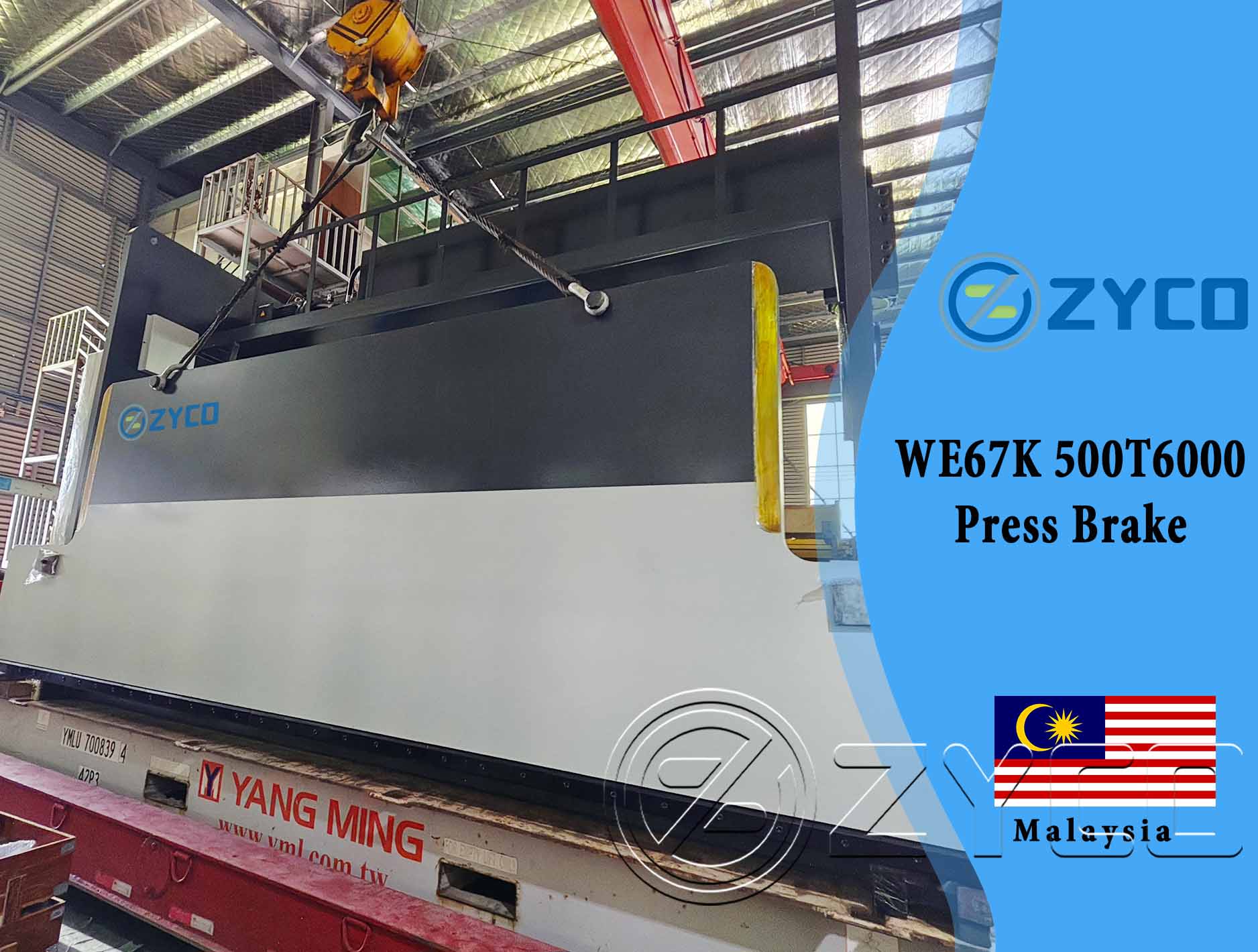 Malásia-WE67K 500T 6000 prensa dobradeira CNC chinesa