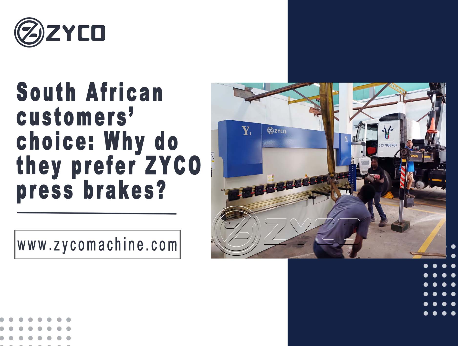 Escolha dos clientes sul-africanos: Por que eles preferem as prensas dobradeiras ZYCO?