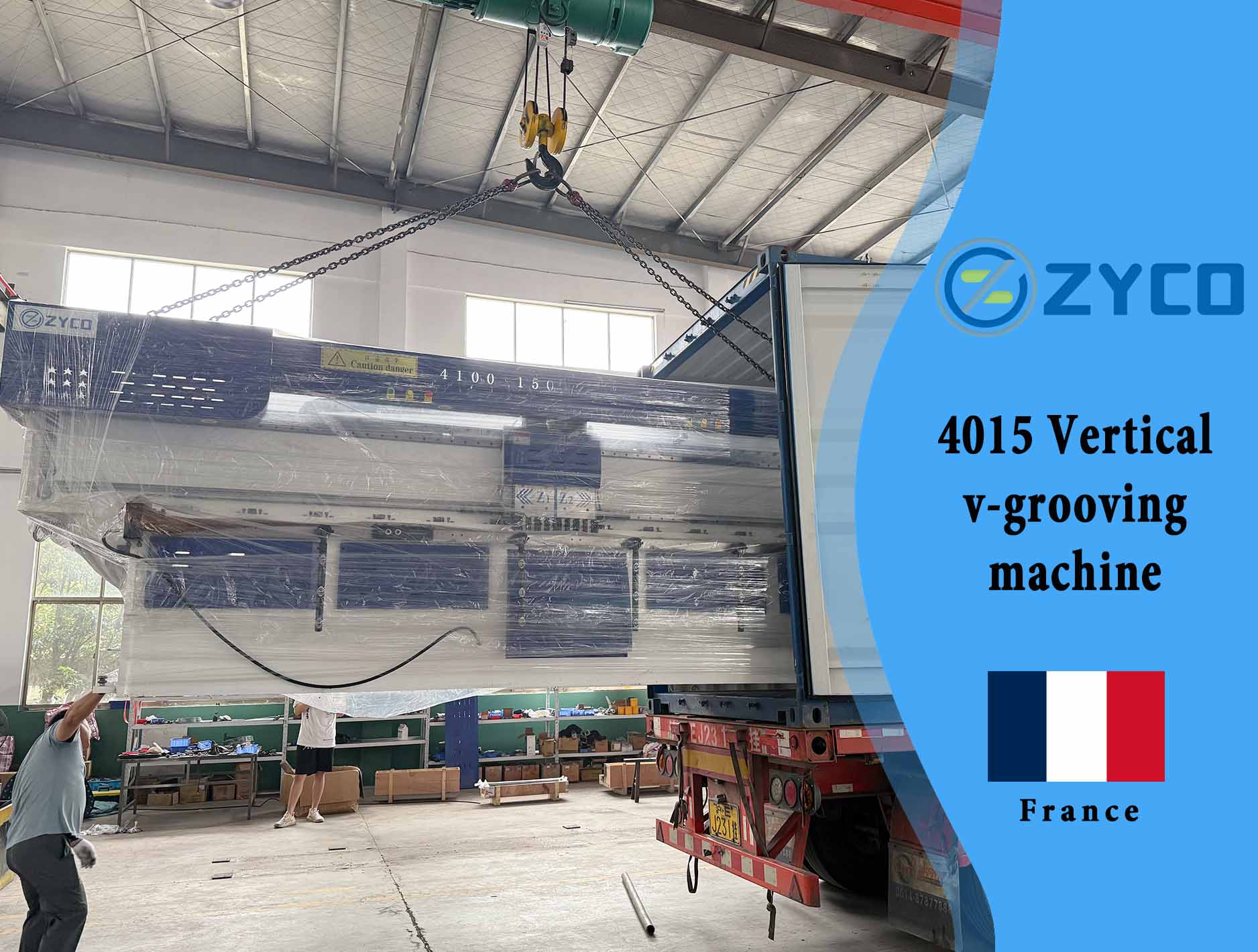 Máquina de ranhura em V vertical em aço inoxidável França-4015