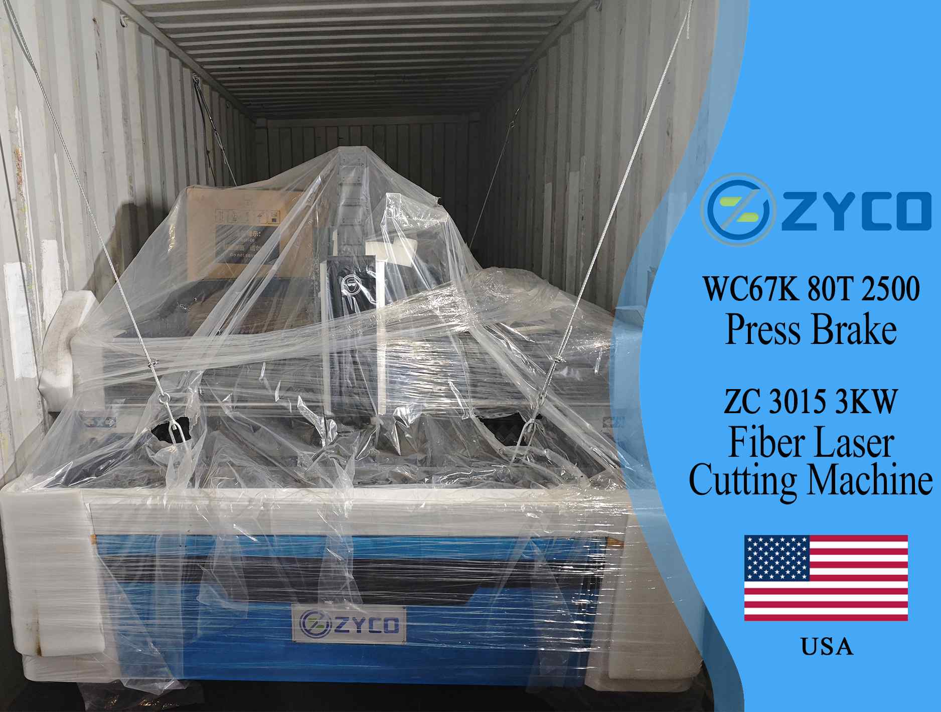 USA-ZYCO Press Brake & Fiber Laser Cutting Machine