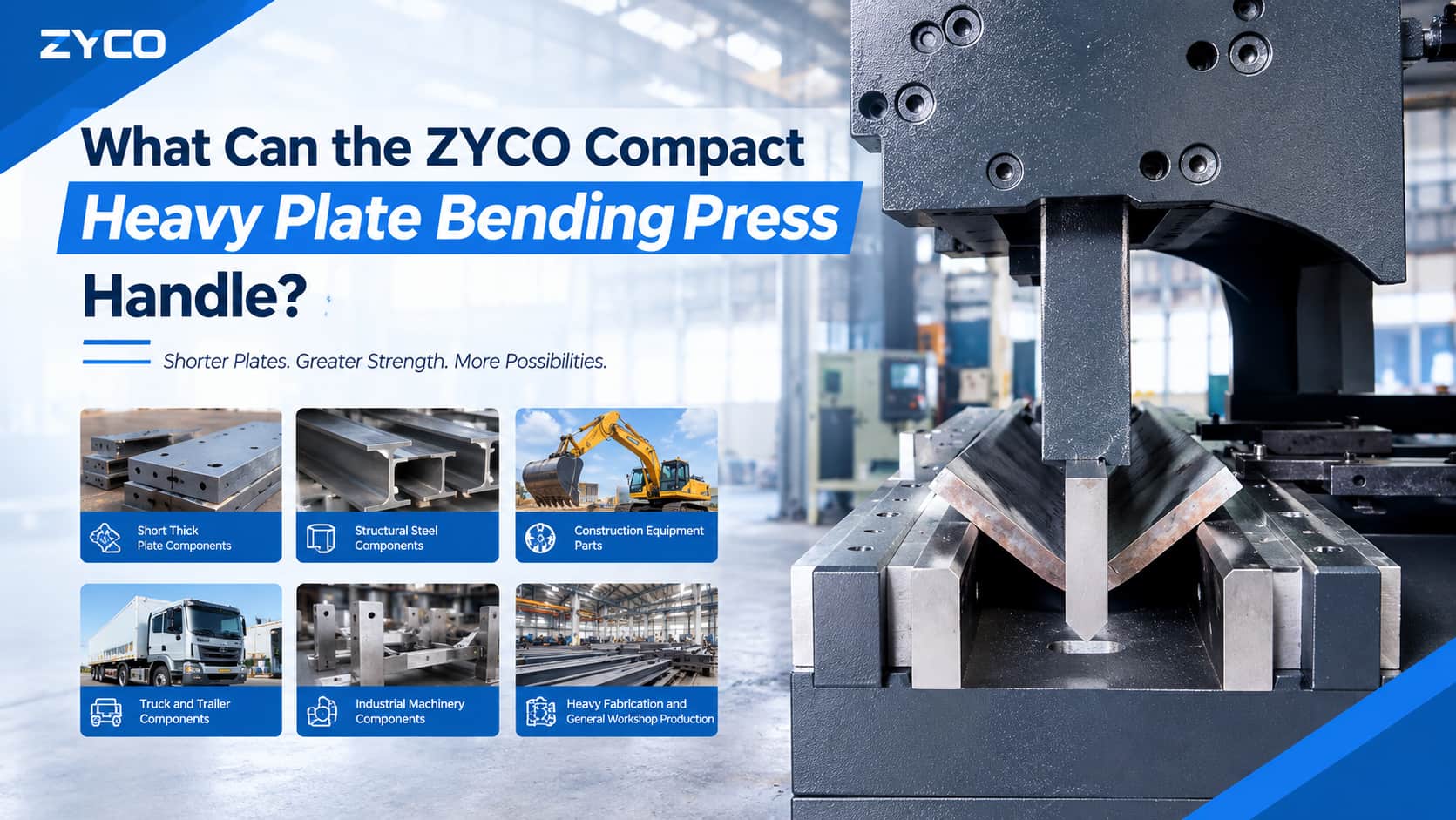 O que a prensa dobradeira de chapas pesadas compacta ZYCO consegue fazer?